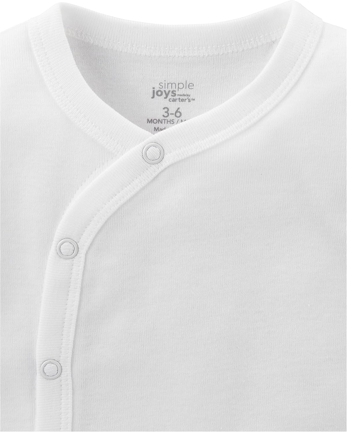 image:imageSimple Joys by Carters Baby 5Pack Sidesnap LongSleeve ShirtWhite