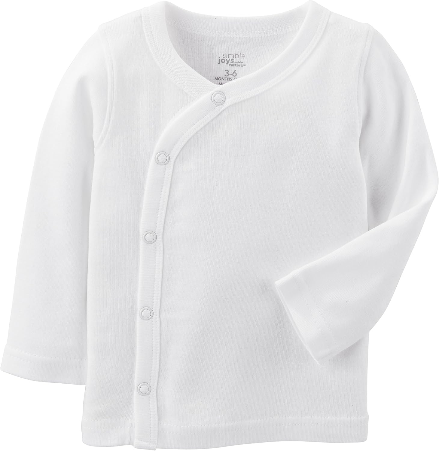 image:imageSimple Joys by Carters Baby 5Pack Sidesnap LongSleeve ShirtWhite