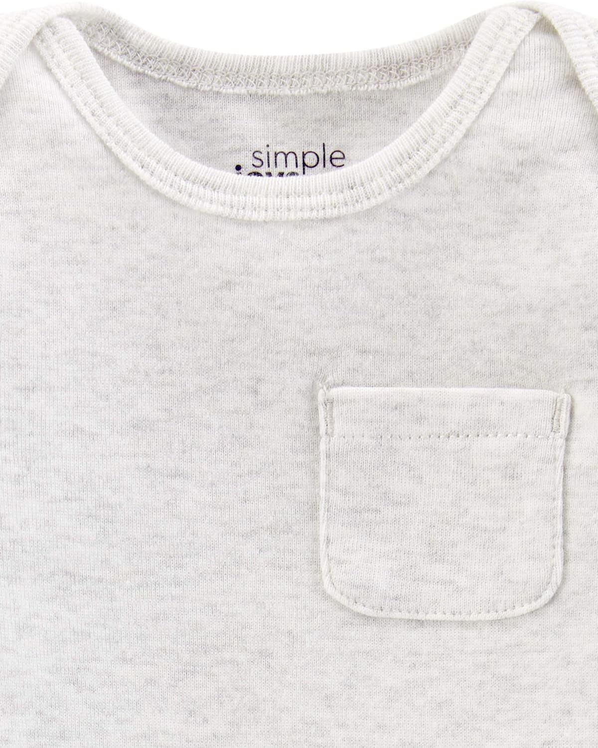 image:imageSimple Joys by Carters Baby 5pack Longsleeve BodysuitAqua Blue StripeGrey HeatherWhite HeatherBearElephants