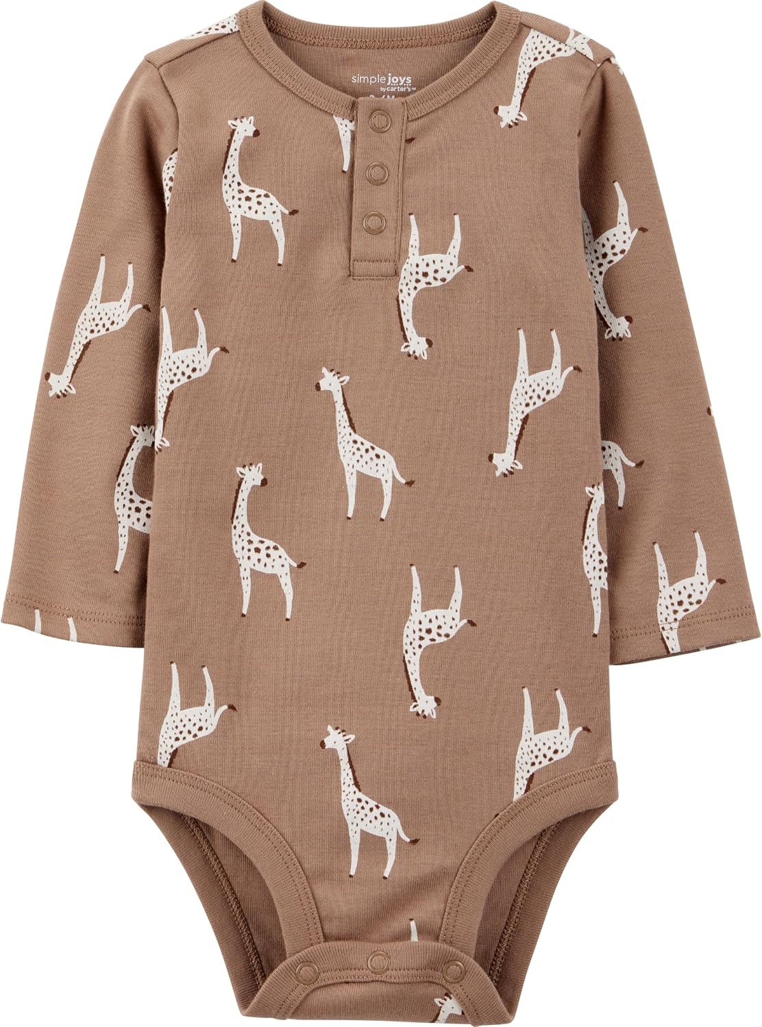 image:imageSimple Joys by Carters Baby 5pack Longsleeve BodysuitBrown Safari