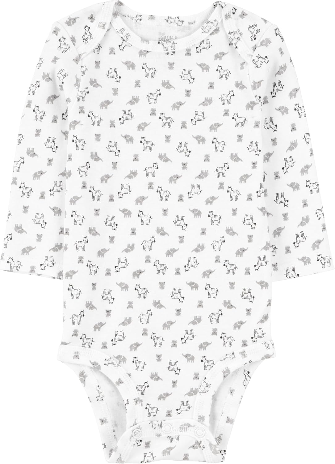 image:imageSimple Joys by Carters Baby 5pack Longsleeve BodysuitGreyWhite