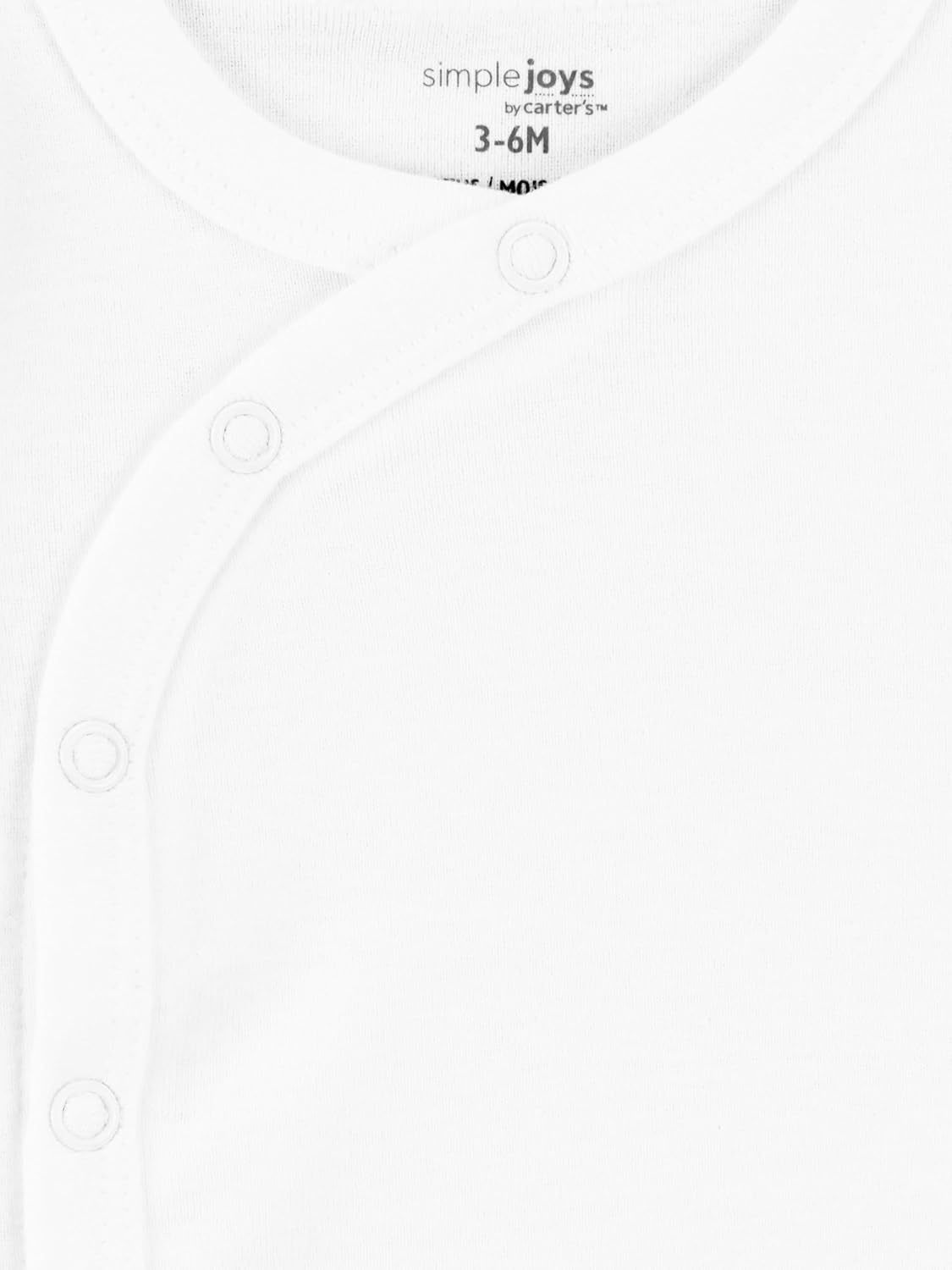 image:imageSimple Joys by Carters Baby 6Pack Sidesnap ShortSleeve ShirtWhite