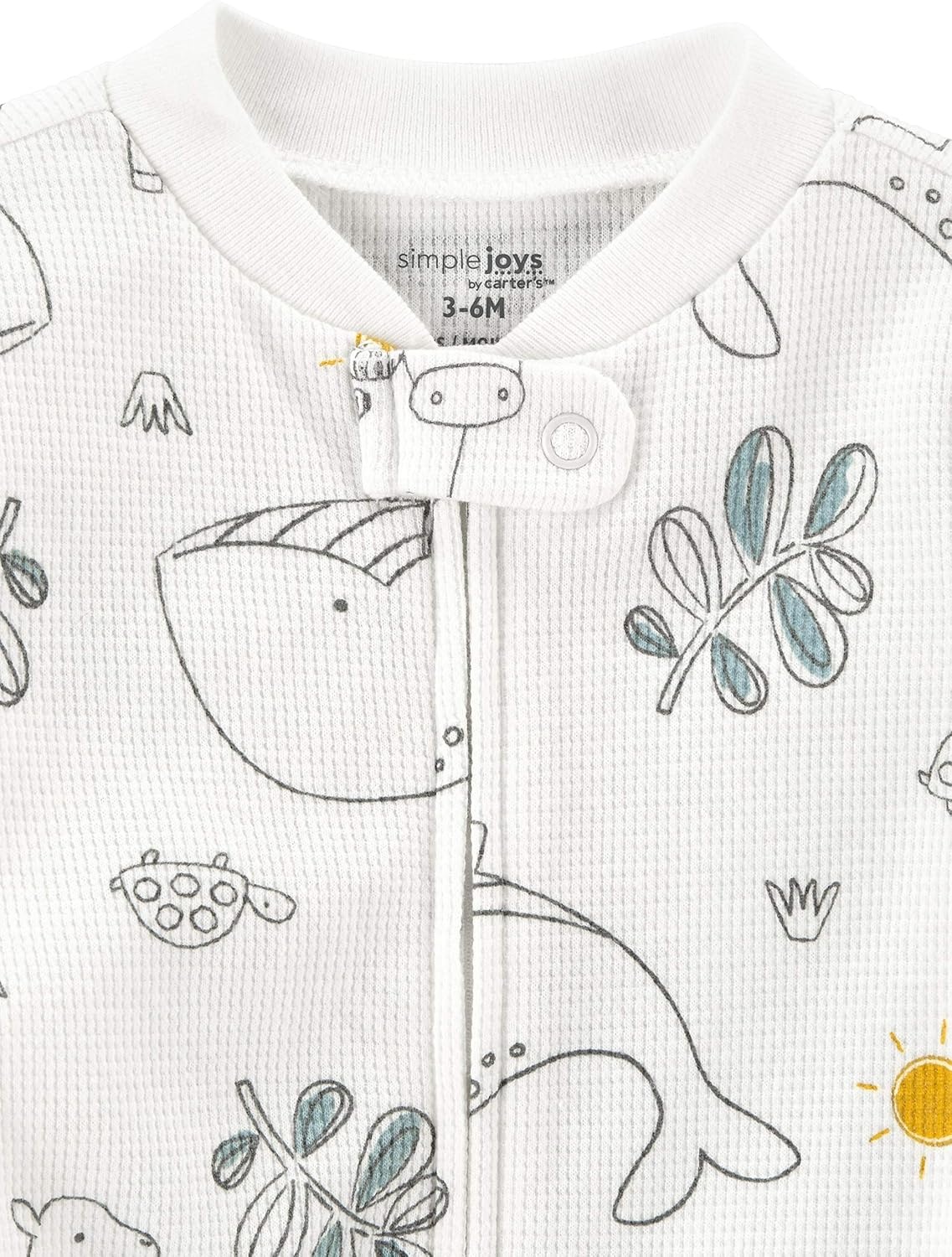 image:imageSimple Joys by Carters Baby Boys 2way Zip Thermal Footed Sleep and Play Pack of 2AnimalSun