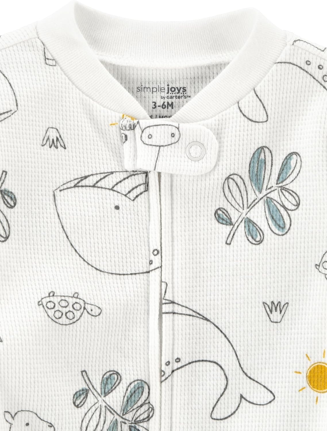 image:imageSimple Joys by Carters Baby Boys 2way Zip Thermal Footed Sleep and Play Pack of 2AnimalSun