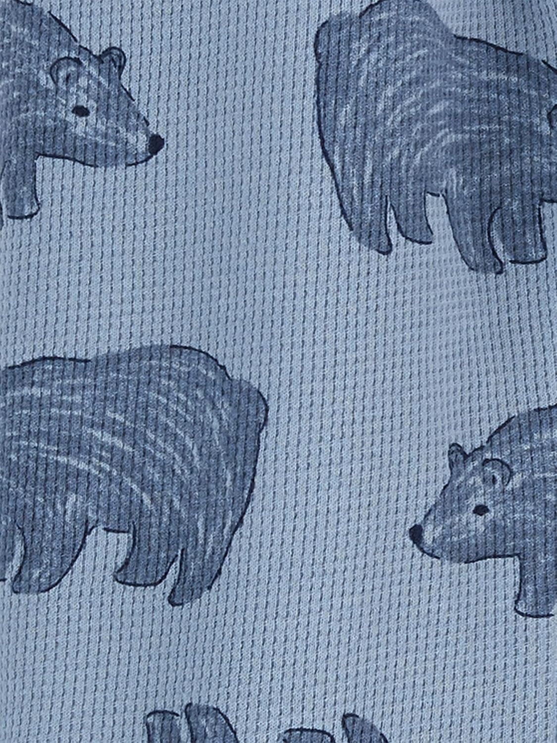 image:imageSimple Joys by Carters Baby Boys 2way Zip Thermal Footed Sleep and Play Pack of 2Dusty Blue BearIvory Dinosaur