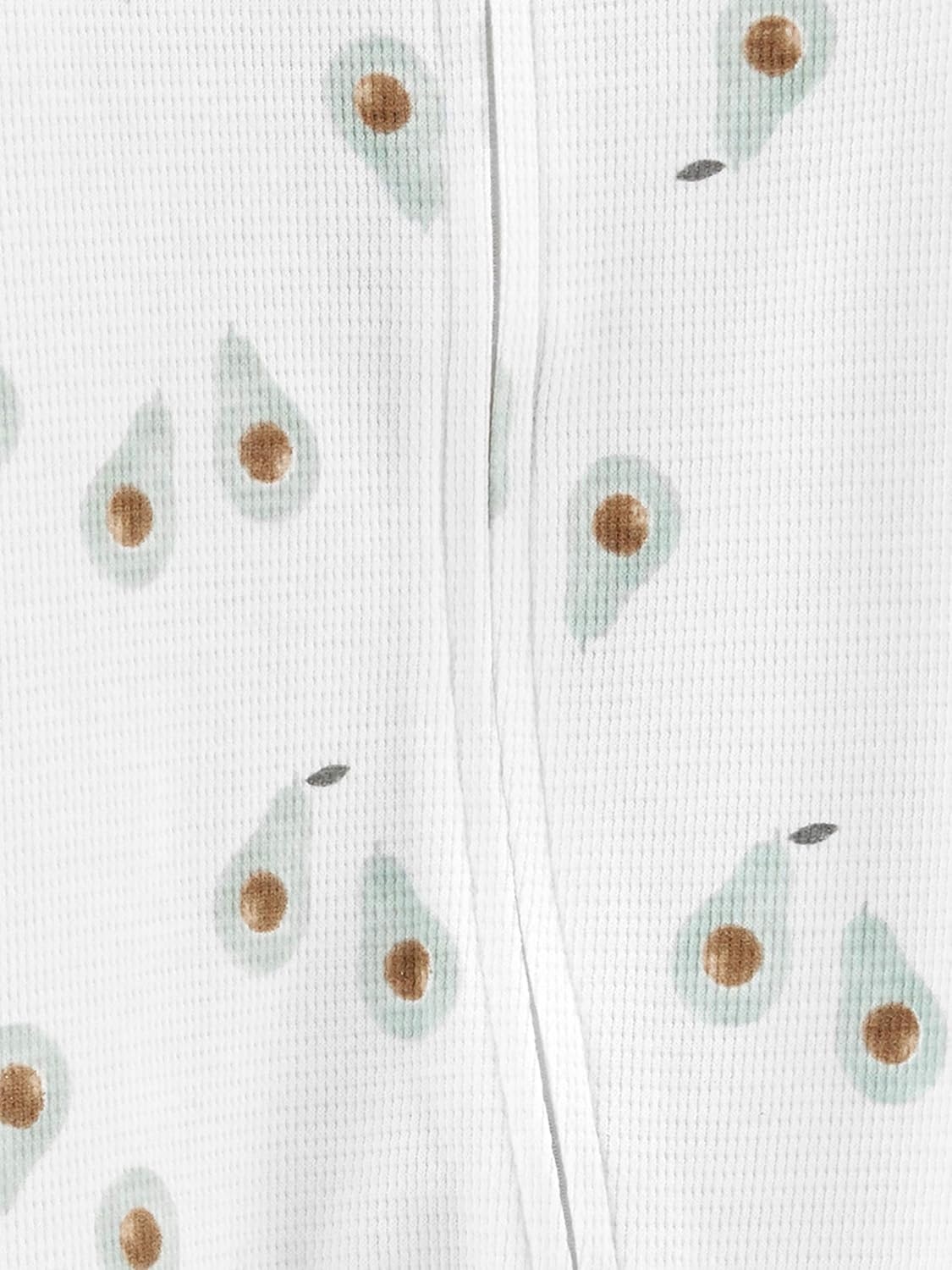 image:imageSimple Joys by Carters Baby Boys 2way Zip Thermal Footed Sleep and Play Pack of 2Mint Green StripeWhite Avocados