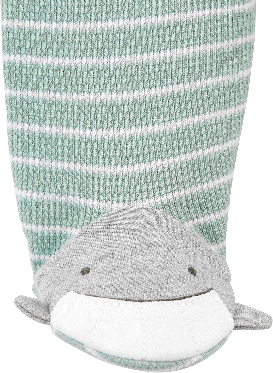 image:imageSimple Joys by Carters Baby Boys 2way Zip Thermal Footed Sleep and Play Pack of 2Mint Green StripeWhite Avocados