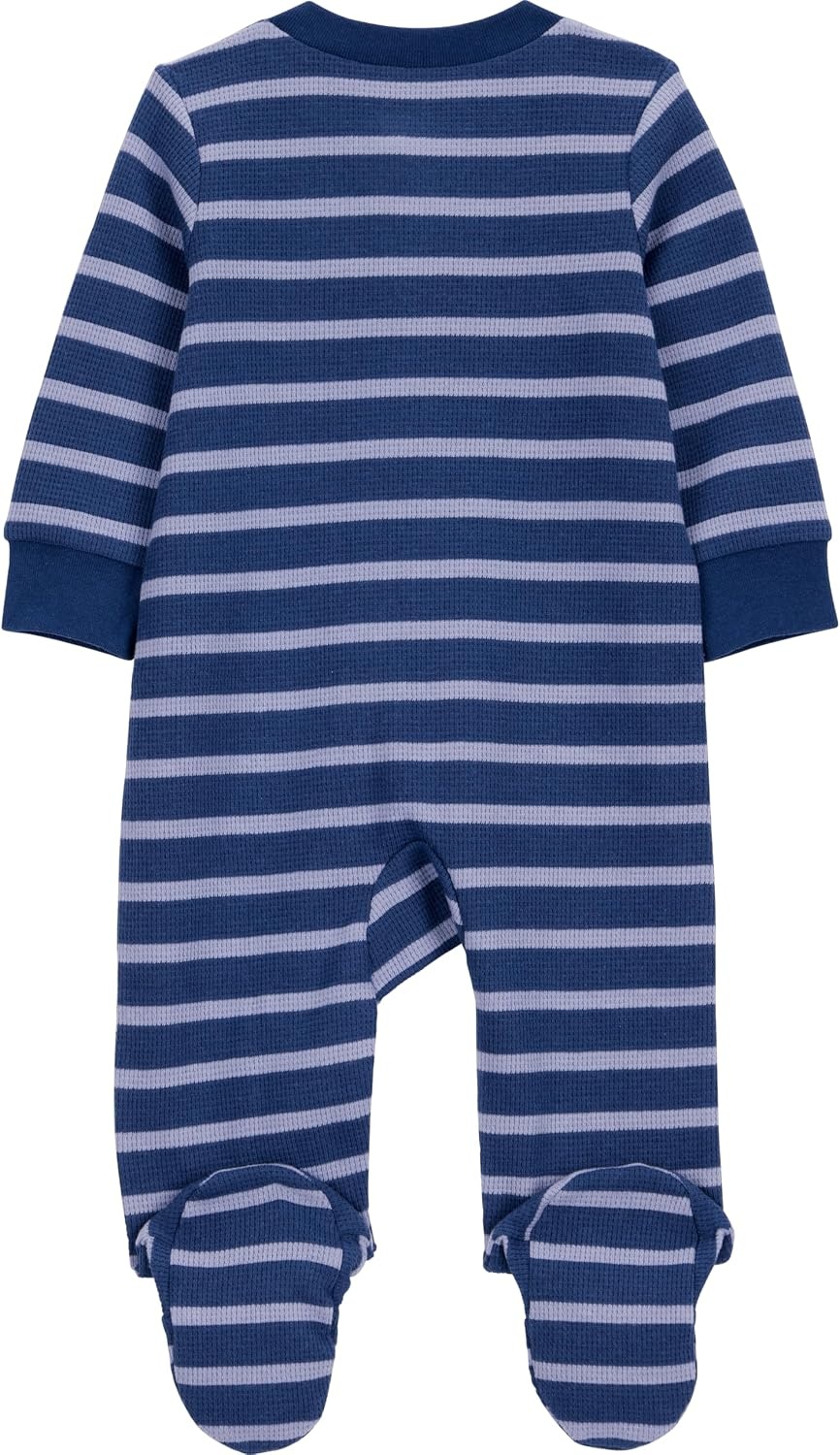 image:imageSimple Joys by Carters Baby Boys 2way Zip Thermal Footed Sleep and Play Pack of 2Transportation Green