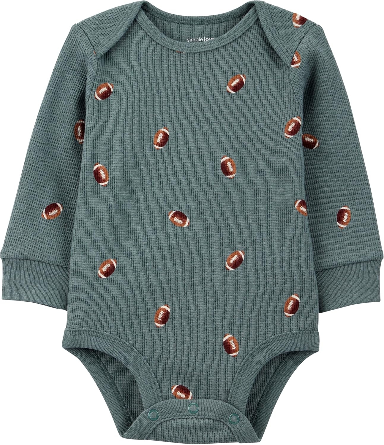 image:imageSimple Joys by Carters Baby Boys 4pack Longsleeve BodysuitBrown Football