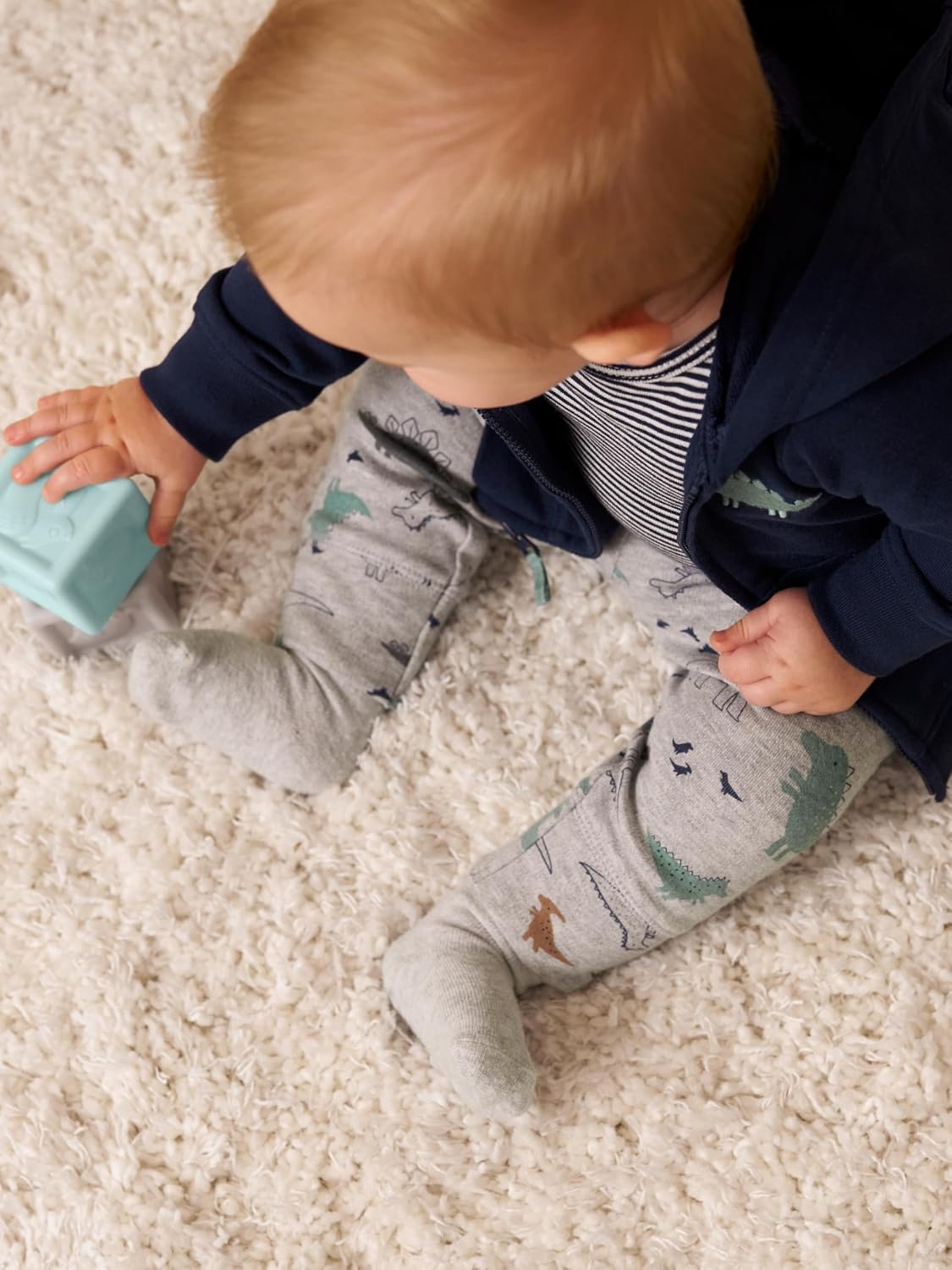 image:imageSimple Joys by Carters Baby Boys 4piece Jacket Pant and Bodysuit SetDark BlueGreenGrey DinosaurNavy Stripe