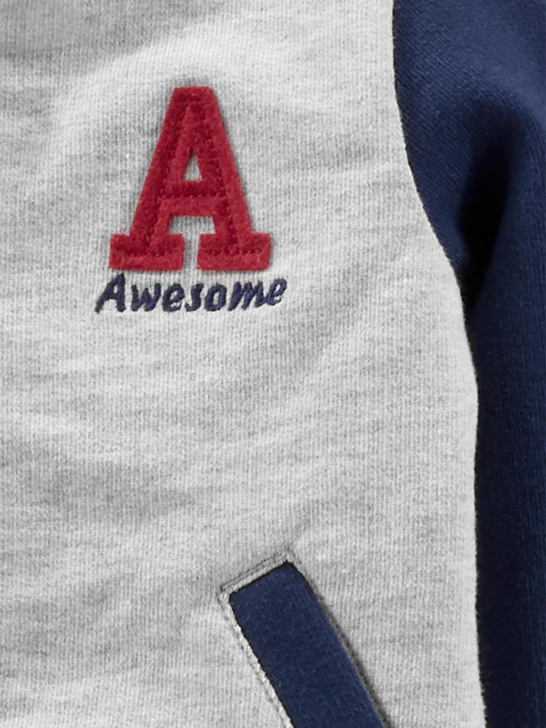 image:imageSimple Joys by Carters Baby Boys 4piece Jacket Pant and Bodysuit SetGreyNavyRed StripeWhite Sports