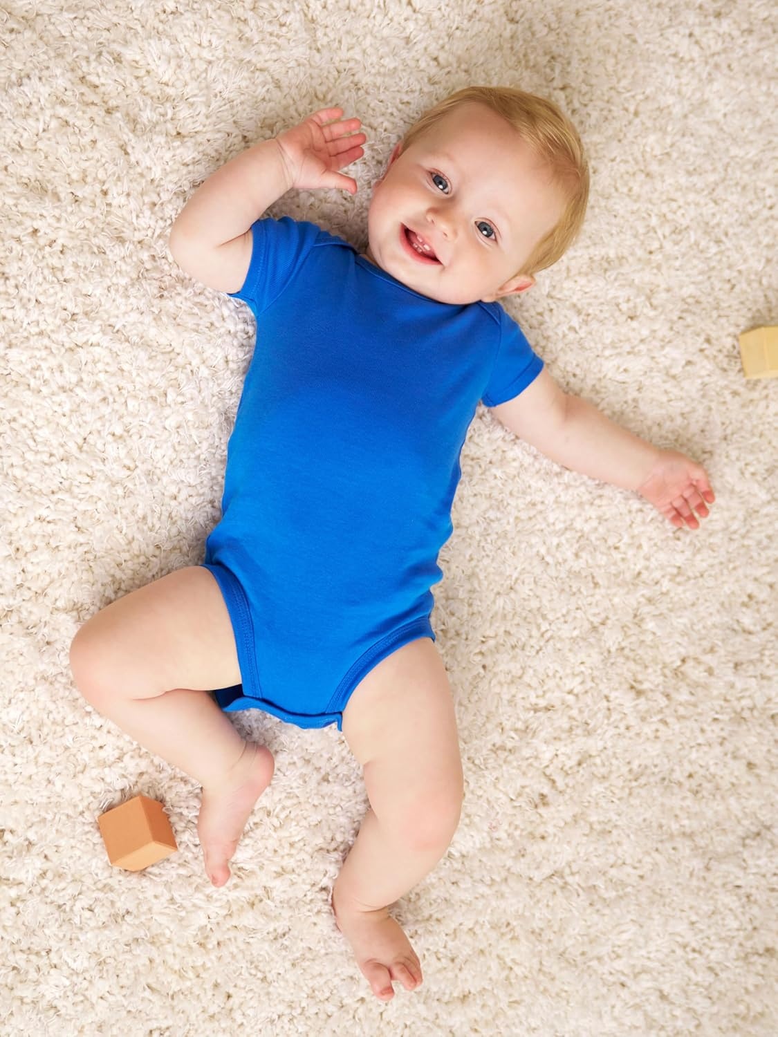 image:imageSimple Joys by Carters Baby Boys 6Pack ShortSleeve BodysuitBlueOrangeMint Green