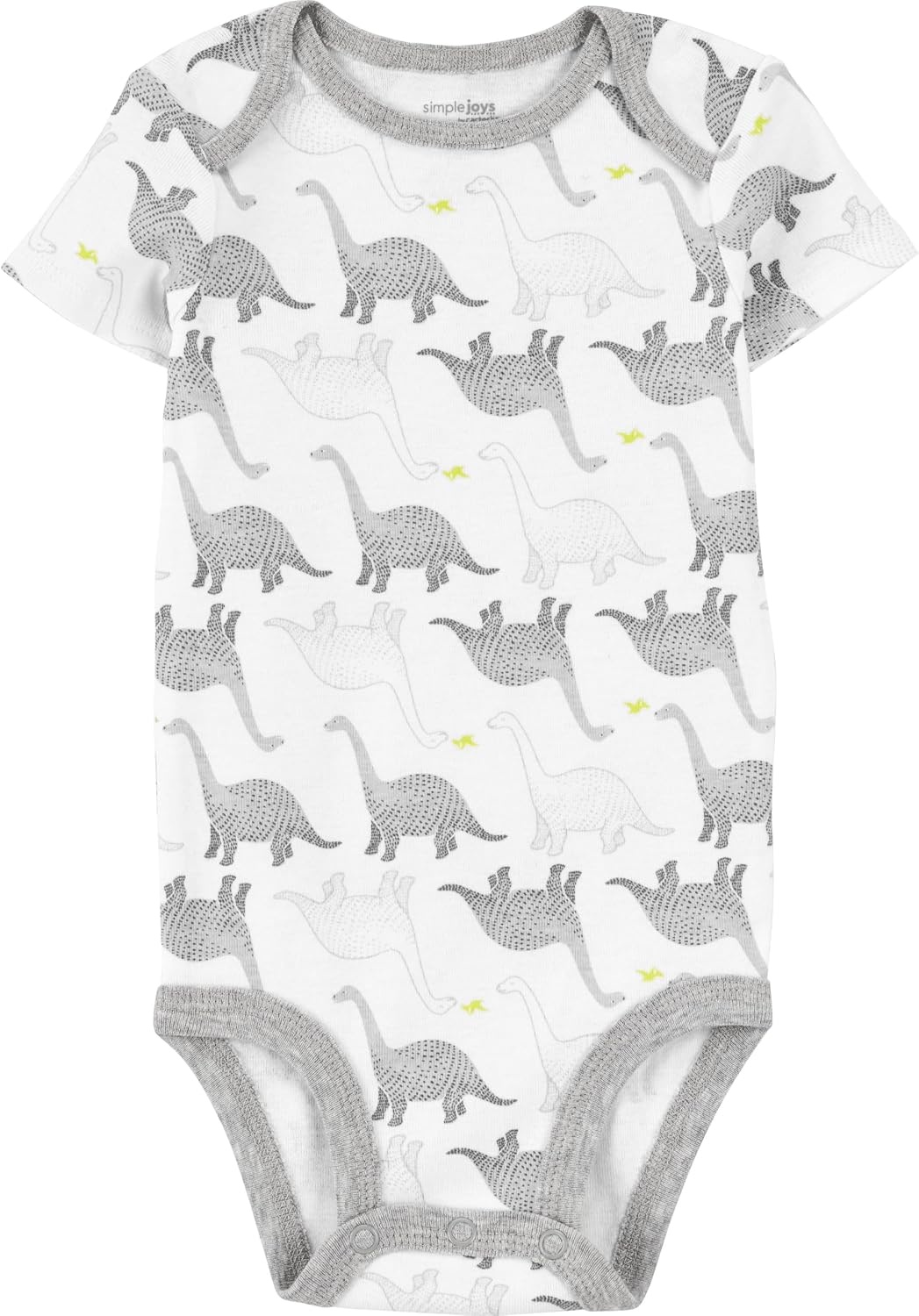 image:imageSimple Joys by Carters Baby Boys 6Pack ShortSleeve BodysuitMulticolorAnchorDinosaurStripeWhale