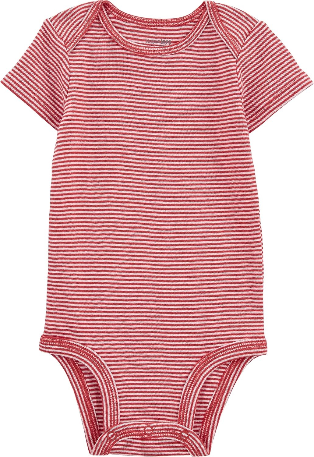 image:imageSimple Joys by Carters Baby Boys 6Pack ShortSleeve BodysuitMulticolorDogsMini StripeSports Pack