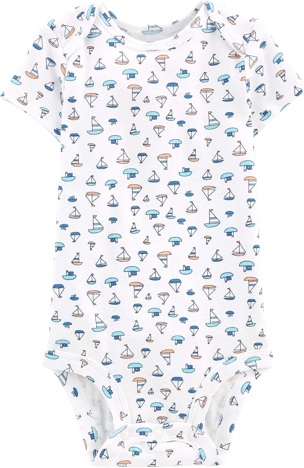 image:imageSimple Joys by Carters Baby Boys 6Pack ShortSleeve BodysuitMulticolorSailboatsStripe