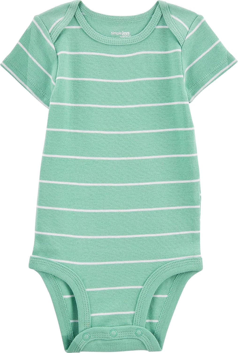 image:imageSimple Joys by Carters Baby Boys 6Pack ShortSleeve BodysuitMulticolorStripe