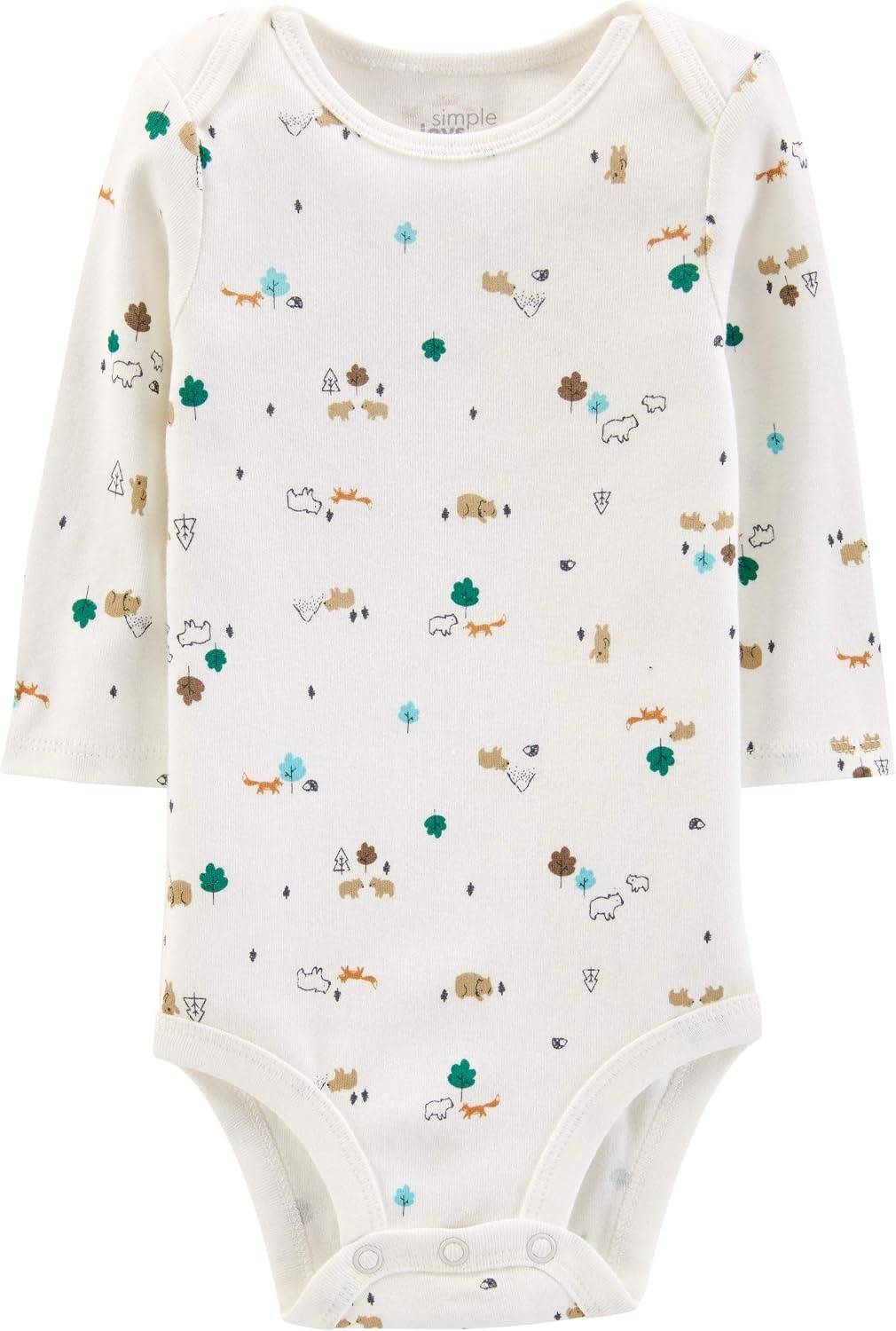 image:imageSimple Joys by Carters Baby Boys LongSleeve Bodysuit Pack of 5BodysuitBearForest AnimalsStripe