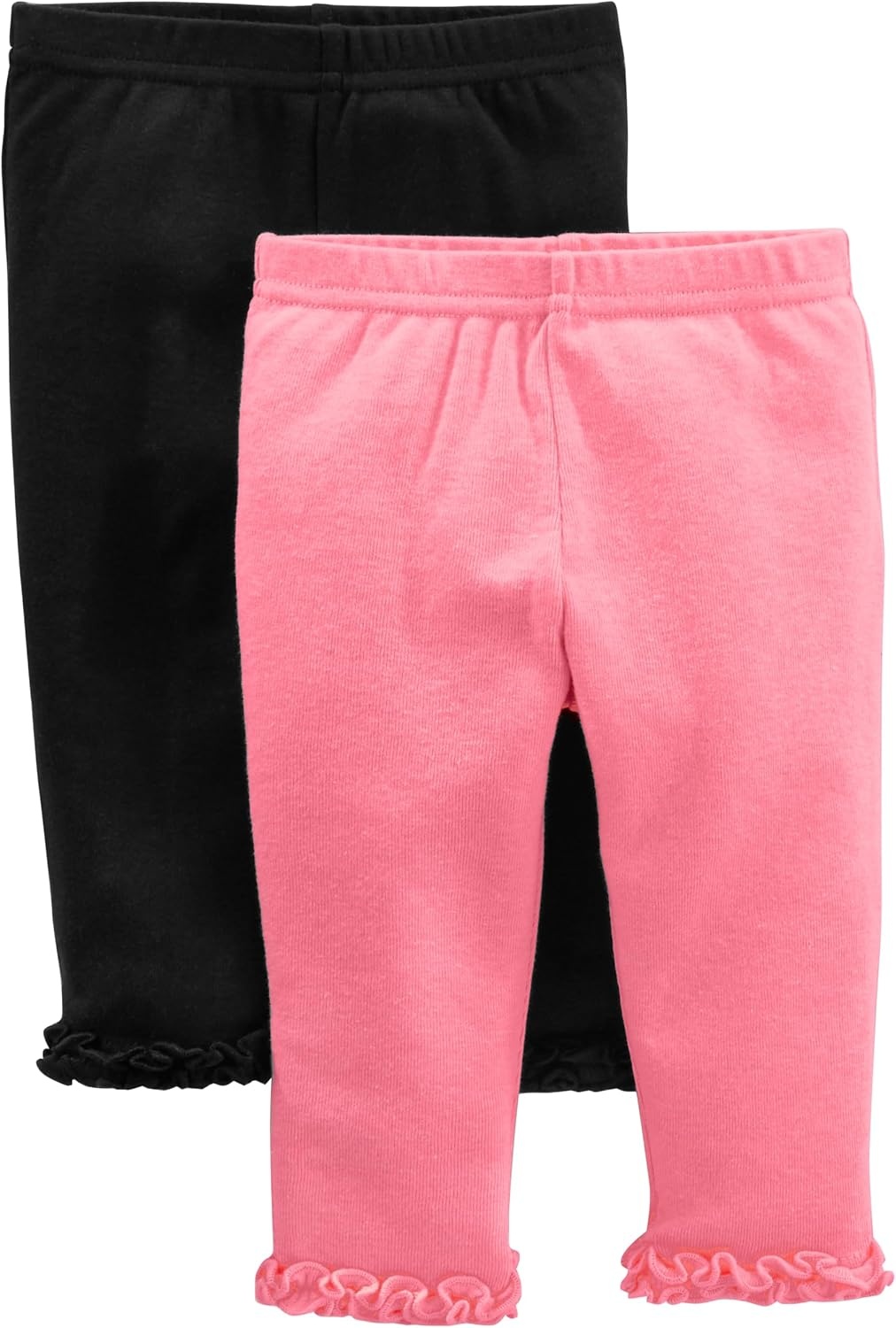 image:imageSimple Joys by Carters Baby Girls 4Pack PantBlackGrey HeartsPinkWhite Floral