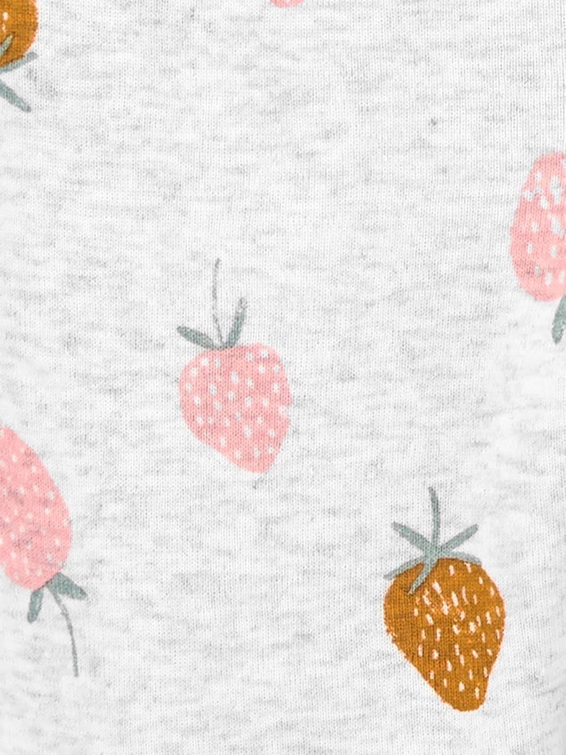 image:imageSimple Joys by Carters Baby Girls 4Pack PantBrown FloralGrey HeatherLight Grey StrawberryPink Heather