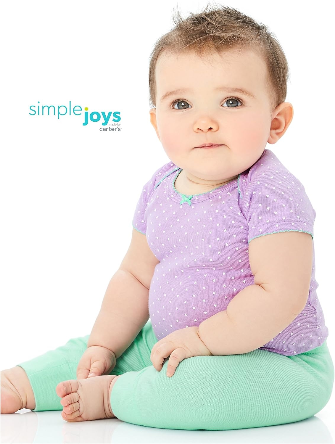 image:imageSimple Joys by Carters Baby Girls 4Pack PantMint GreenPinkGrey
