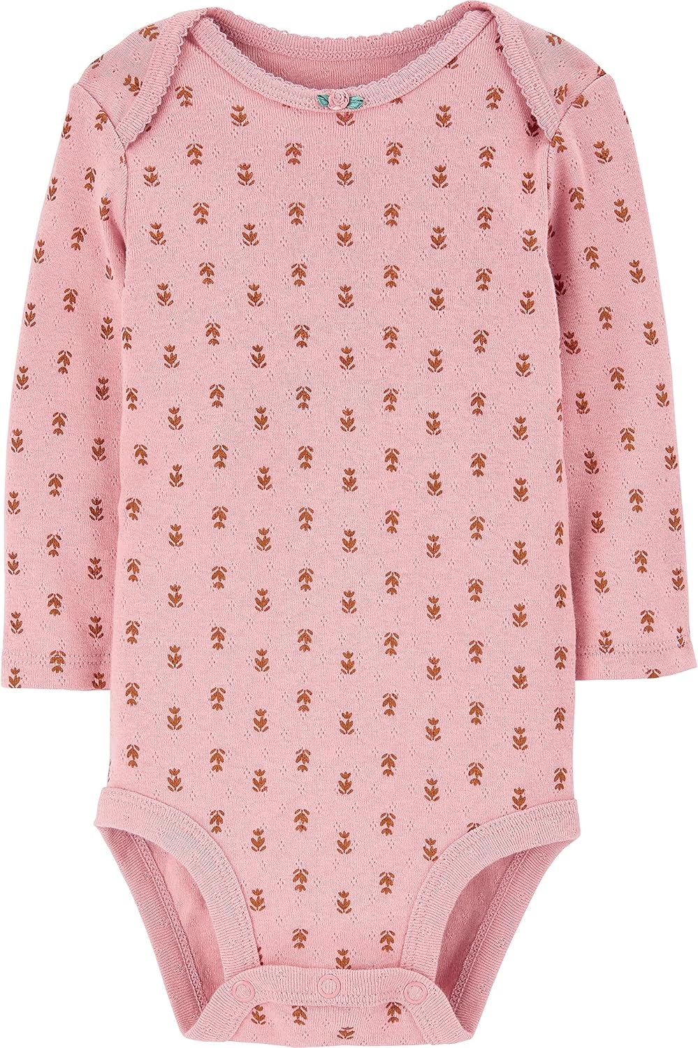 image:imageSimple Joys by Carters Baby Girls 4pack Longsleeve Textured BodysuitsBluePink FloralRustWhite