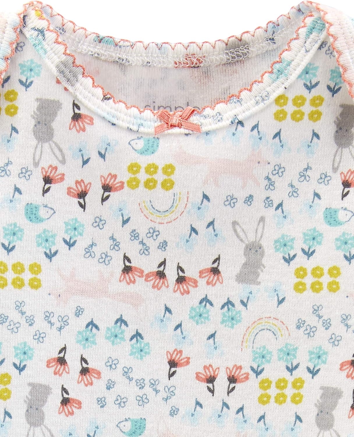 image:imageSimple Joys by Carters Baby Girls 5pack Longsleeve BodysuitDotsFloralHeartsOwl
