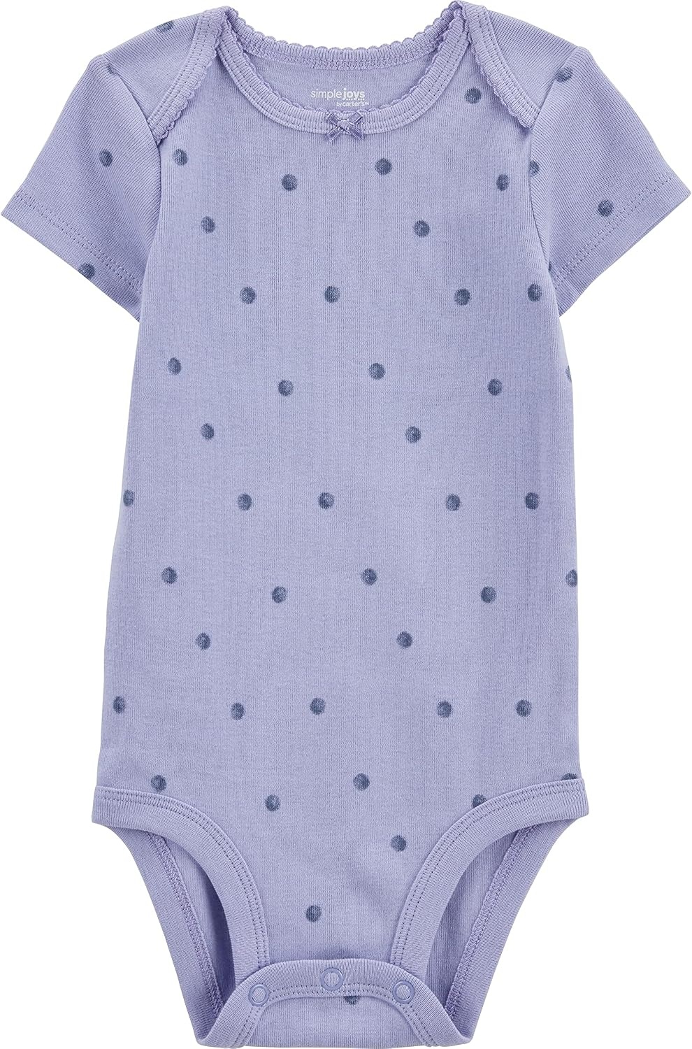 image:imageSimple Joys by Carters Baby Girls 6 Pack Short Sleeve BodysuitMulticolorButterfliesDotsDucksStripe