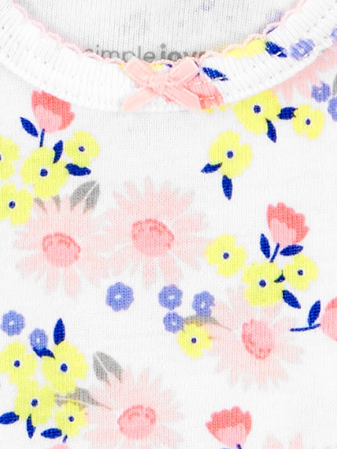 image:imageSimple Joys by Carters Baby Girls 6 Pack Short Sleeve BodysuitMulticolorDinosaurFloralForest AnimalsFruitHearts
