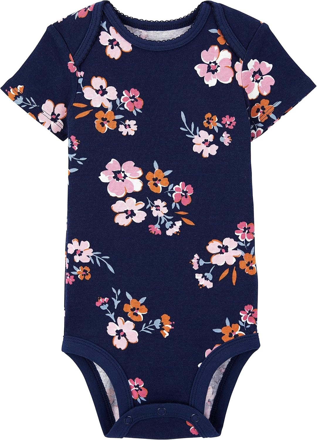 image:imageSimple Joys by Carters Baby Girls 6 Pack Short Sleeve BodysuitMulticolorDitsy FloralFloralPolka DotTropical
