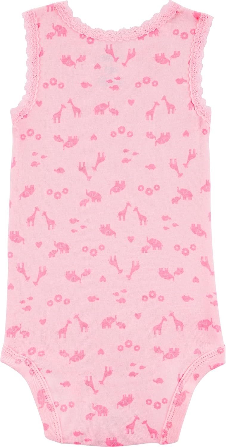 image:imageSimple Joys by Carters Baby Girls 6 Pack Short Sleeve BodysuitMulticolorFloralForest AnimalsFruit