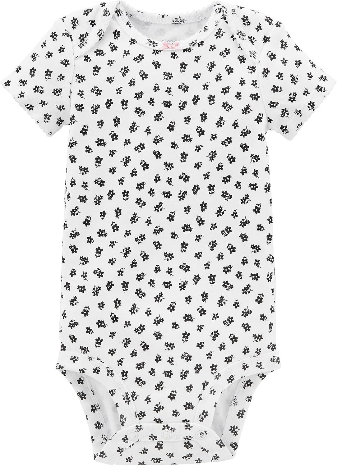 image:imageSimple Joys by Carters Baby Girls 6 Pack Short Sleeve BodysuitPinkBlackWhite