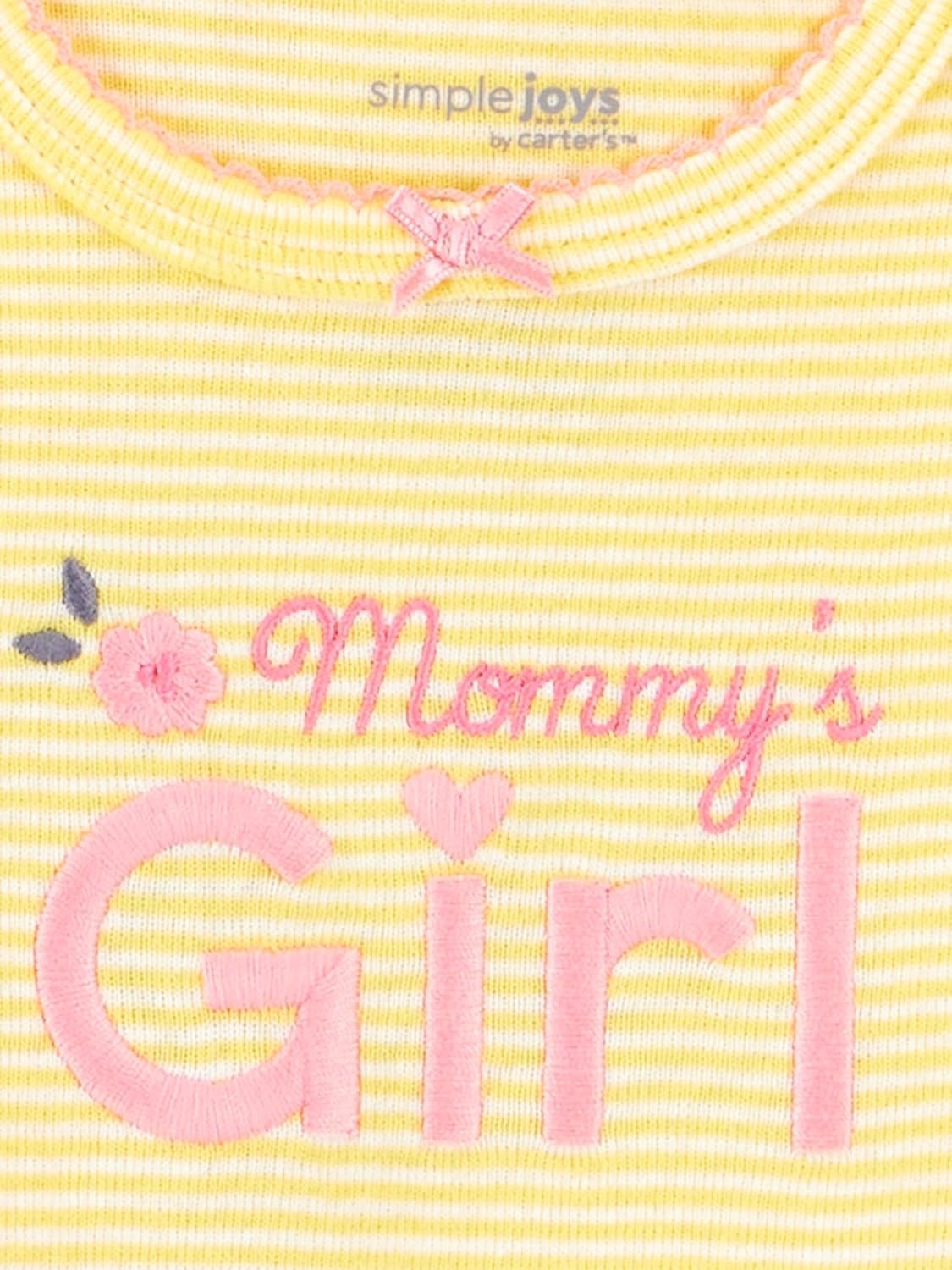 image:imageSimple Joys by Carters Baby Girls 6 Pack Short Sleeve BodysuitPinkYellow