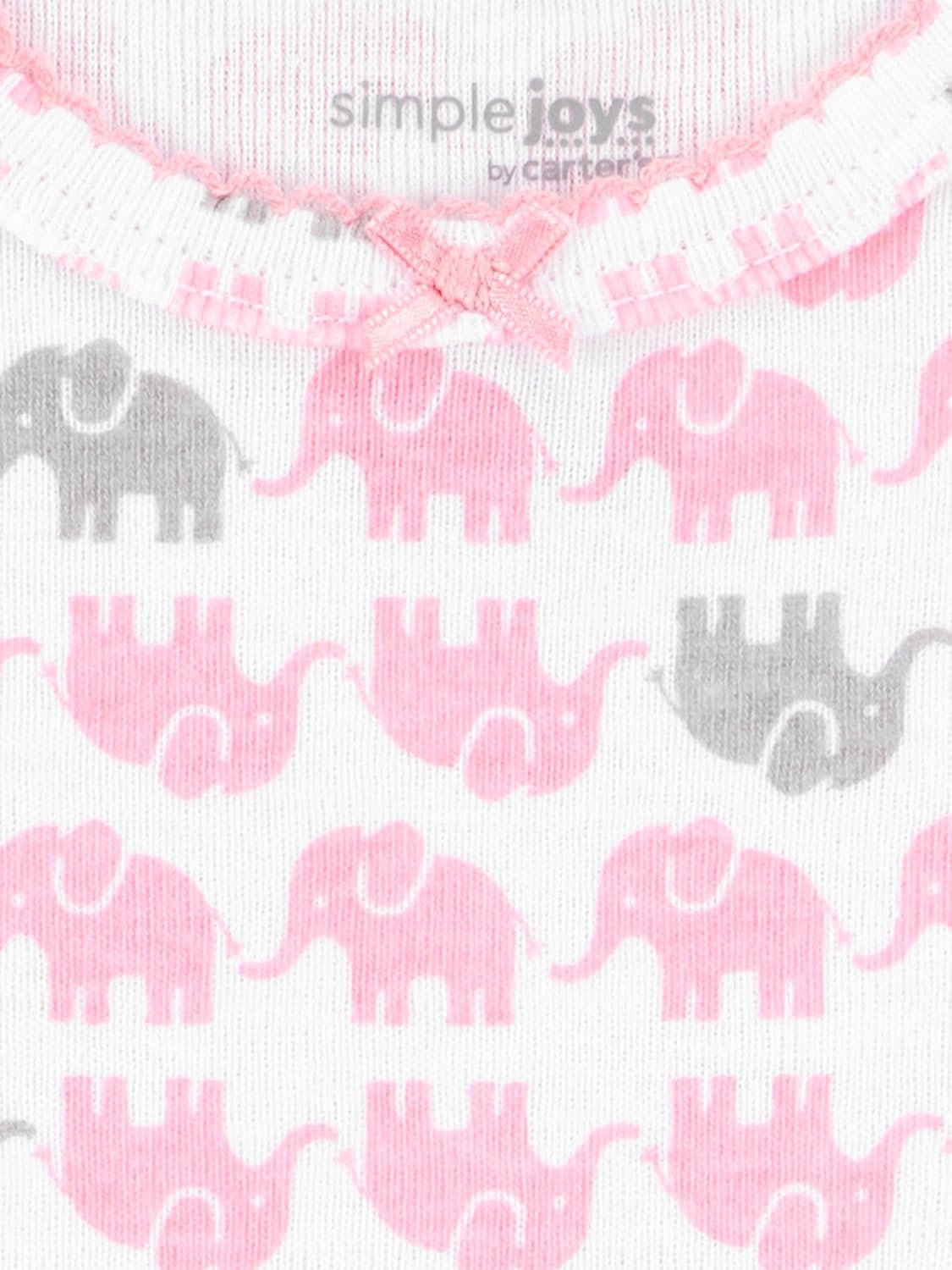 image:imageSimple Joys by Carters Baby Girls 6 Pack Short Sleeve BodysuitPinkYellow