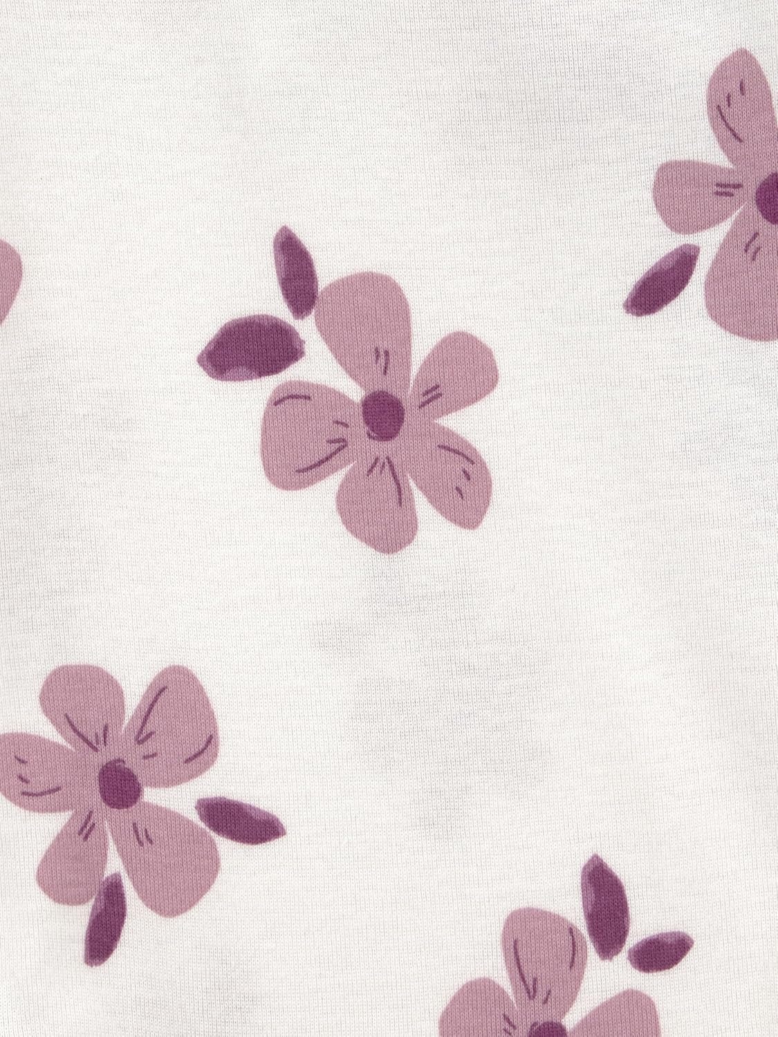 image:imageSimple Joys by Carters Baby Girls 6piece Bodysuits Short and Long Sleeve and Pants SetFloral Plum