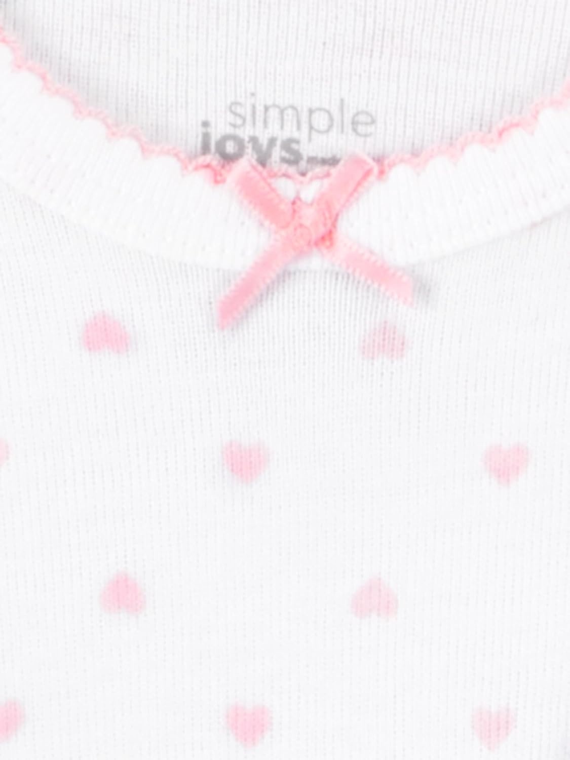 image:imageSimple Joys by Carters Baby Girls 6piece Bodysuits Short and Long Sleeve and Pants SetMulticolorDotsFloralHeartsTurtle