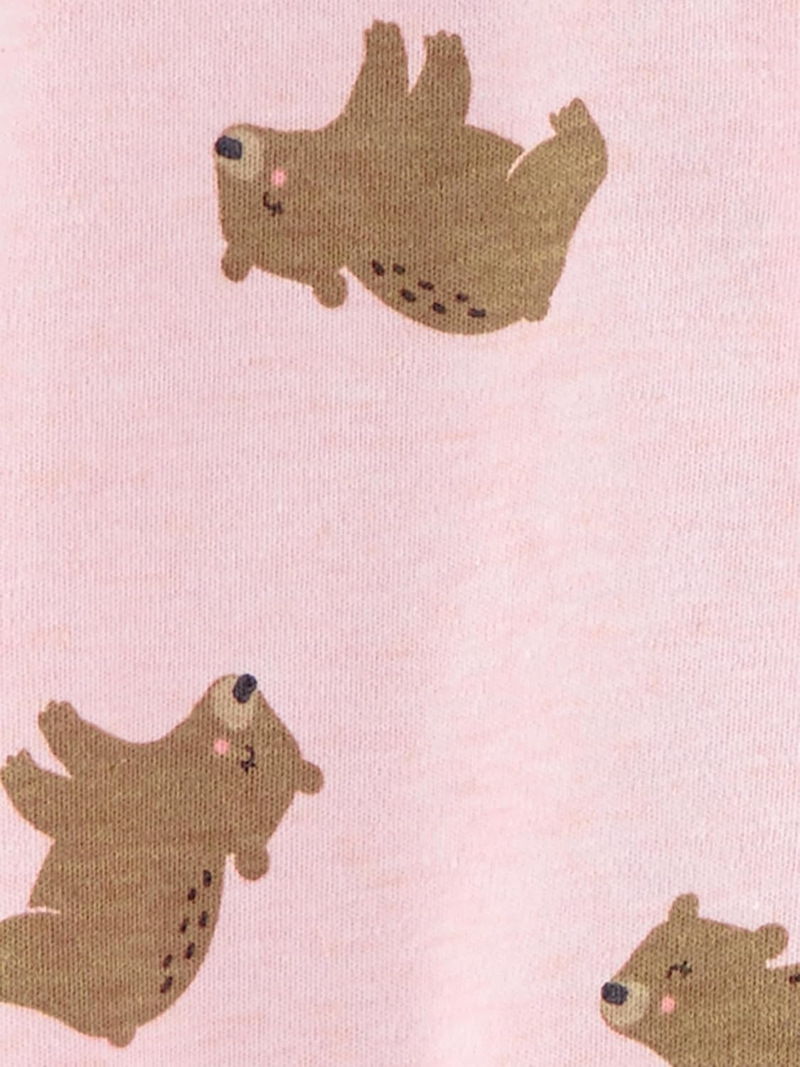 image:imageSimple Joys by Carters Baby Girls Cotton Footed Sleep and Play Pack of 2Pink BearWhite Floral
