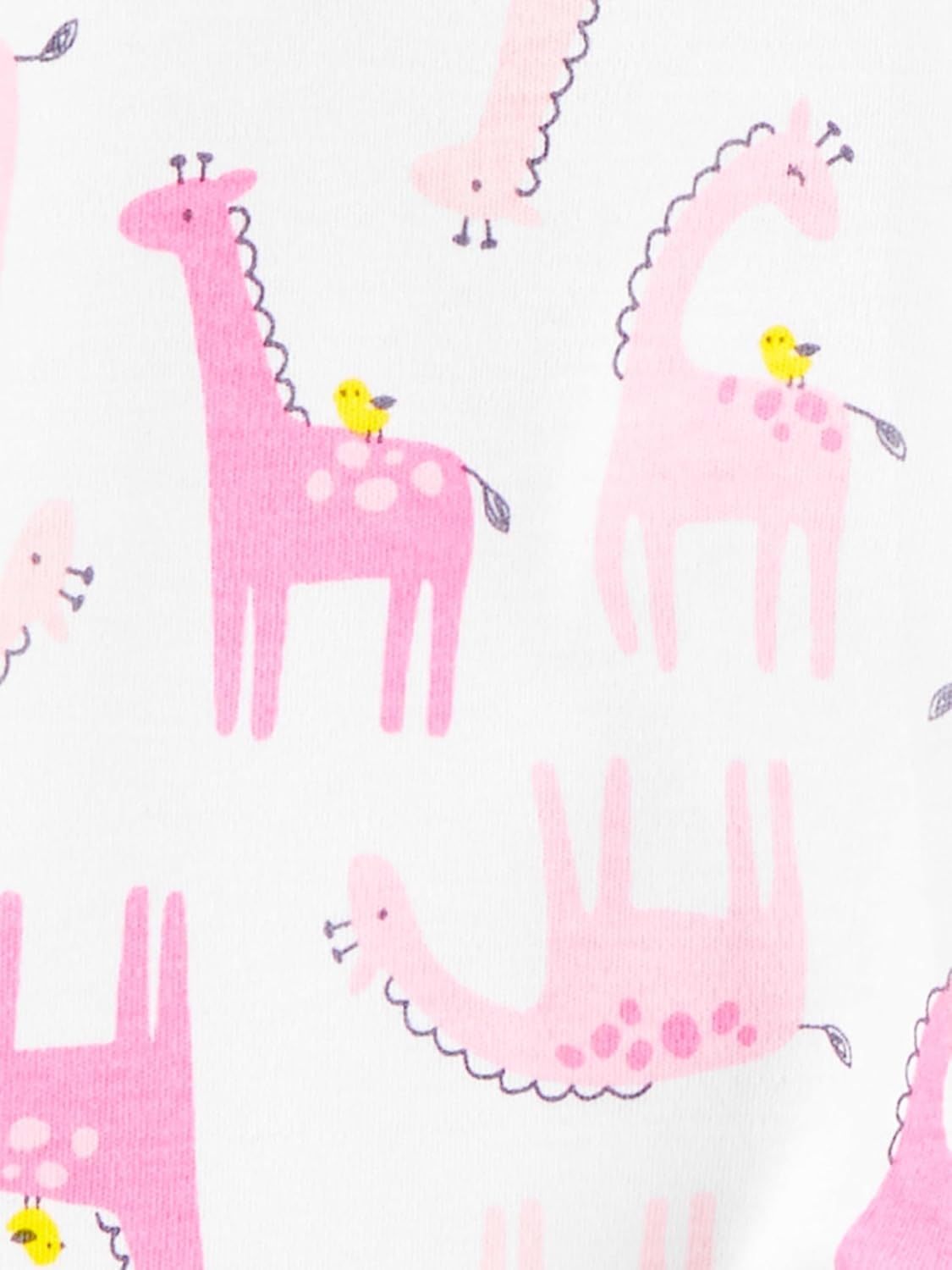 image:imageSimple Joys by Carters Baby Girls Cotton Footed Sleep and Play Pack of 2White GiraffeYellow Strawberries