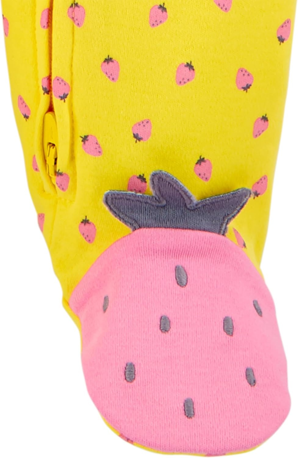 image:imageSimple Joys by Carters Baby Girls Cotton Footed Sleep and Play Pack of 2White GiraffeYellow Strawberries