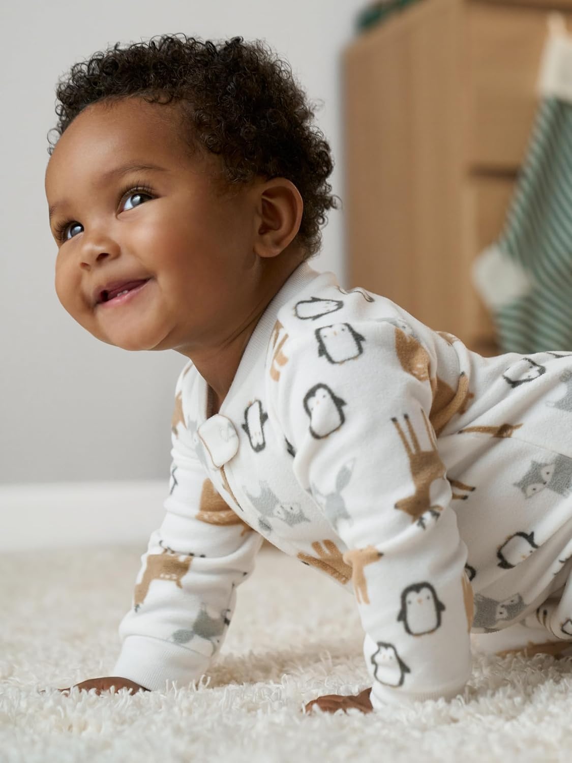 image:imageSimple Joys by Carters Baby In 2pk Fleece Snp Santa TreesBuffalo CheckForest Animals