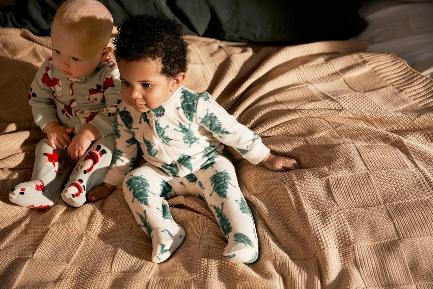 image:imageSimple Joys by Carters Baby In 2pk Fleece Snp Santa TreesSanta Trees