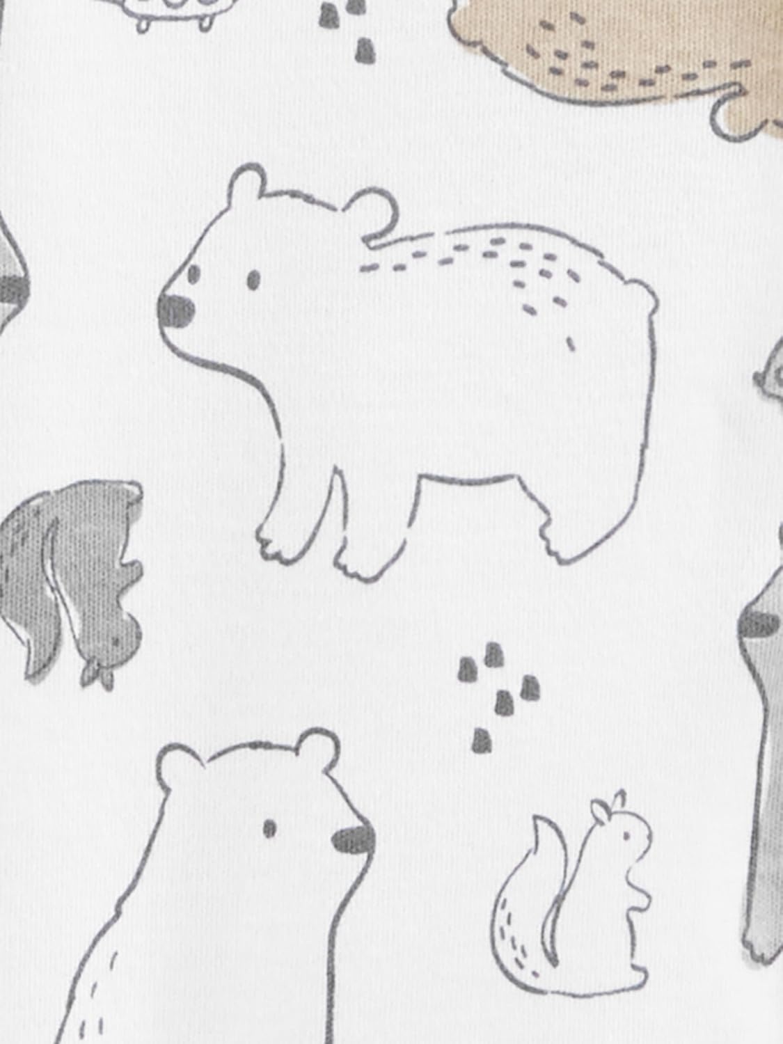 image:imageSimple Joys by Carters Baby Neutral 2pack Cotton Footed Sleep and PlayAqua Blue Forest AnimalsWhite Bear