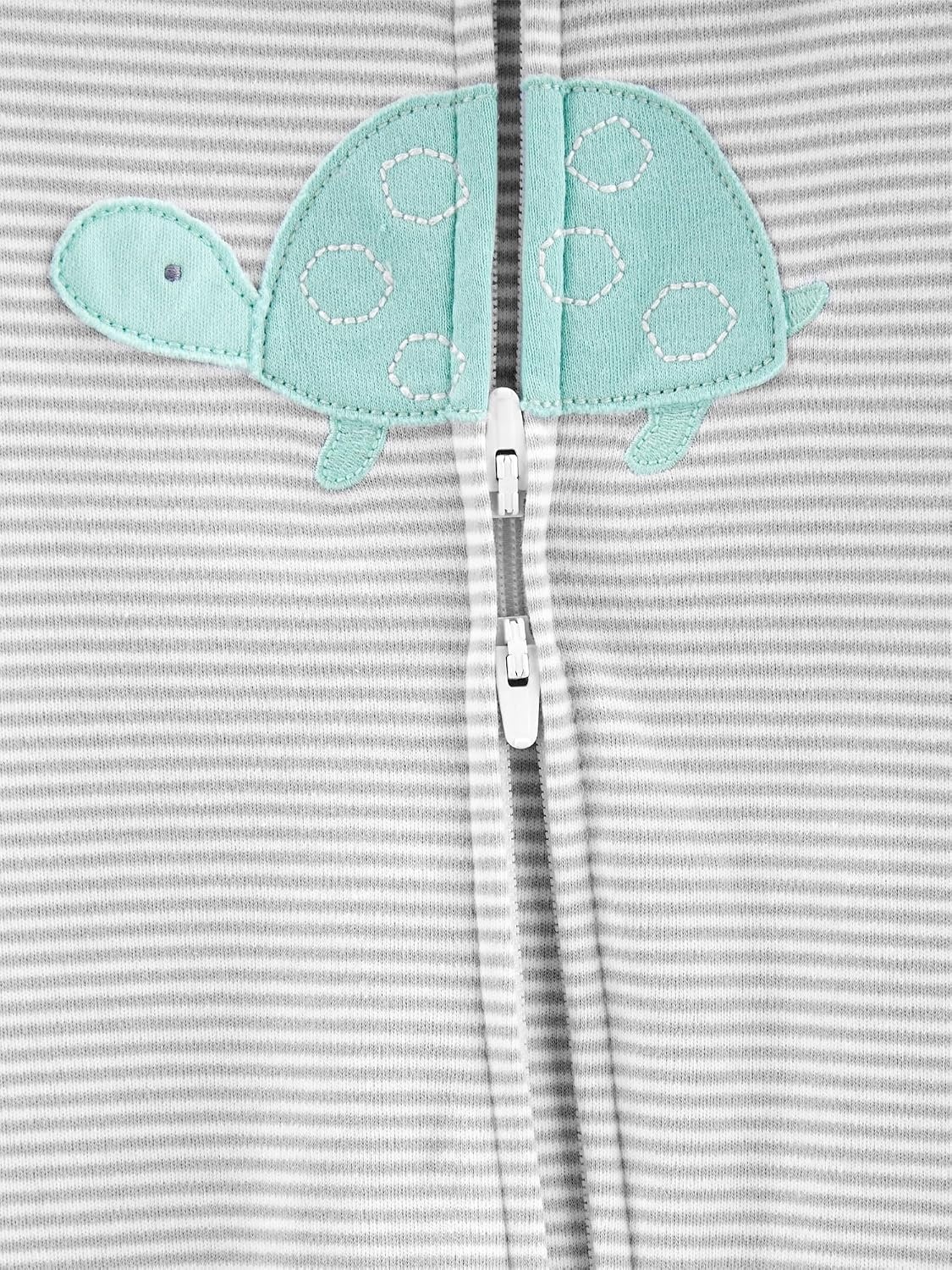 image:imageSimple Joys by Carters Baby Neutral 2pack Cotton Footed Sleep and PlayGrey TurtleWhite Llama