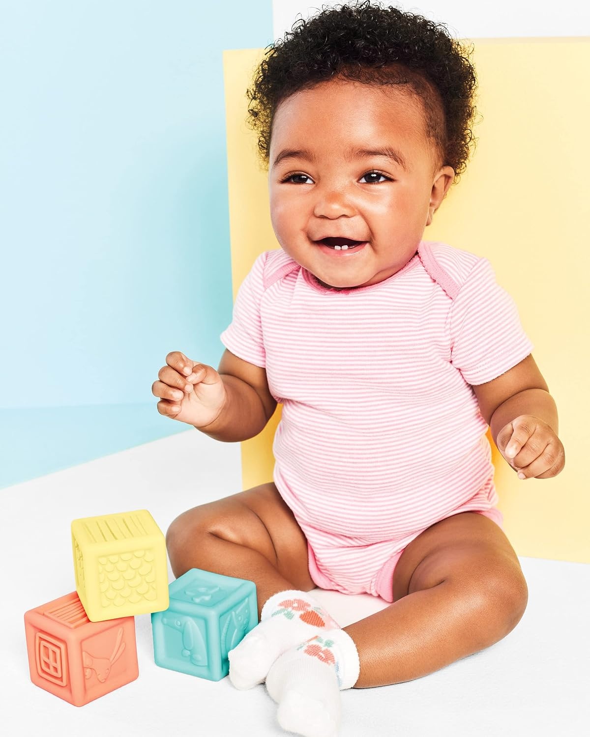 image:imageSimple Joys by Carters Baby Squeeze Blocks Multicolor 9 Pieces Age 6m to 3 YearsMulticolor