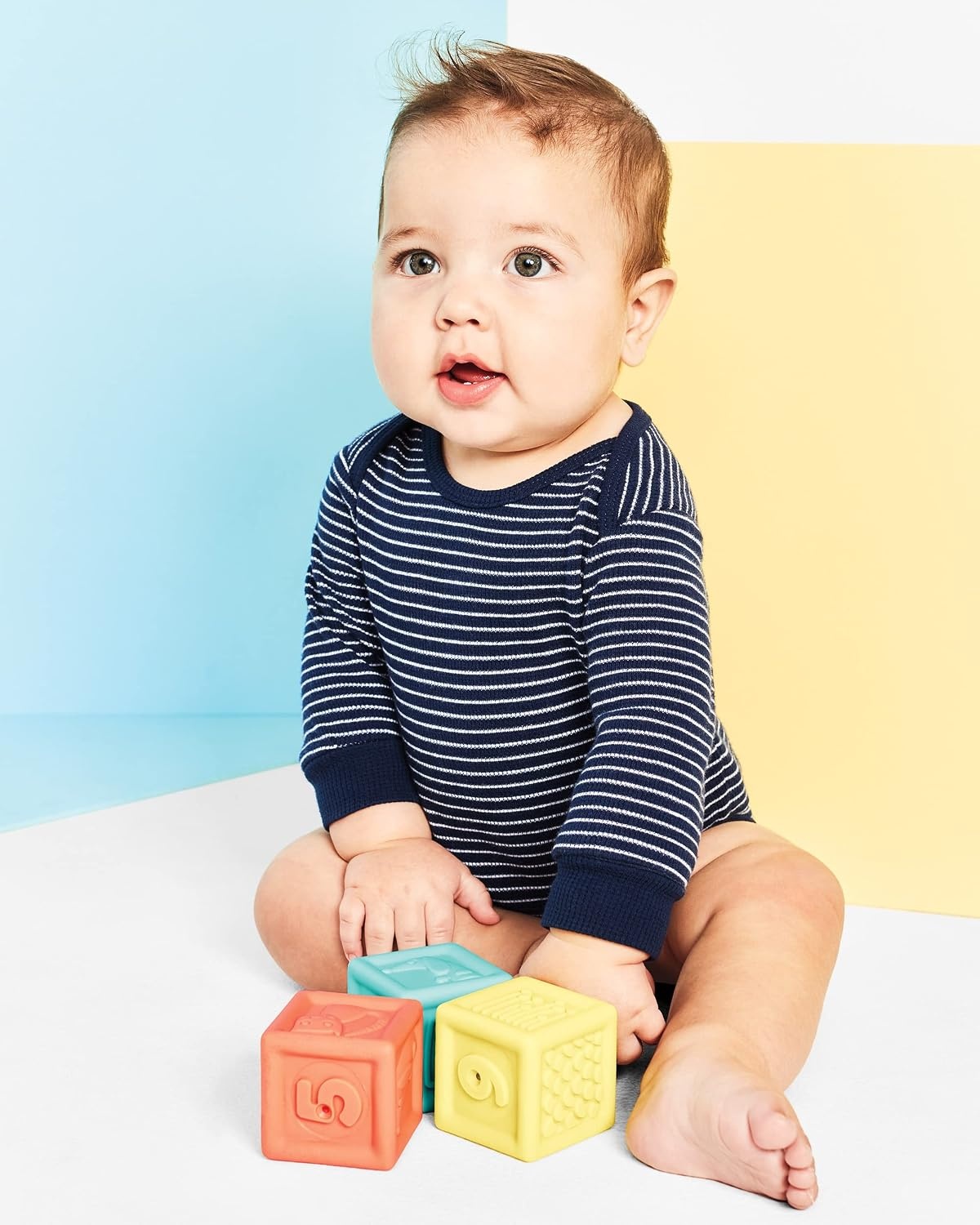 image:imageSimple Joys by Carters Baby Squeeze Blocks Multicolor 9 Pieces Age 6m to 3 YearsMulticolor