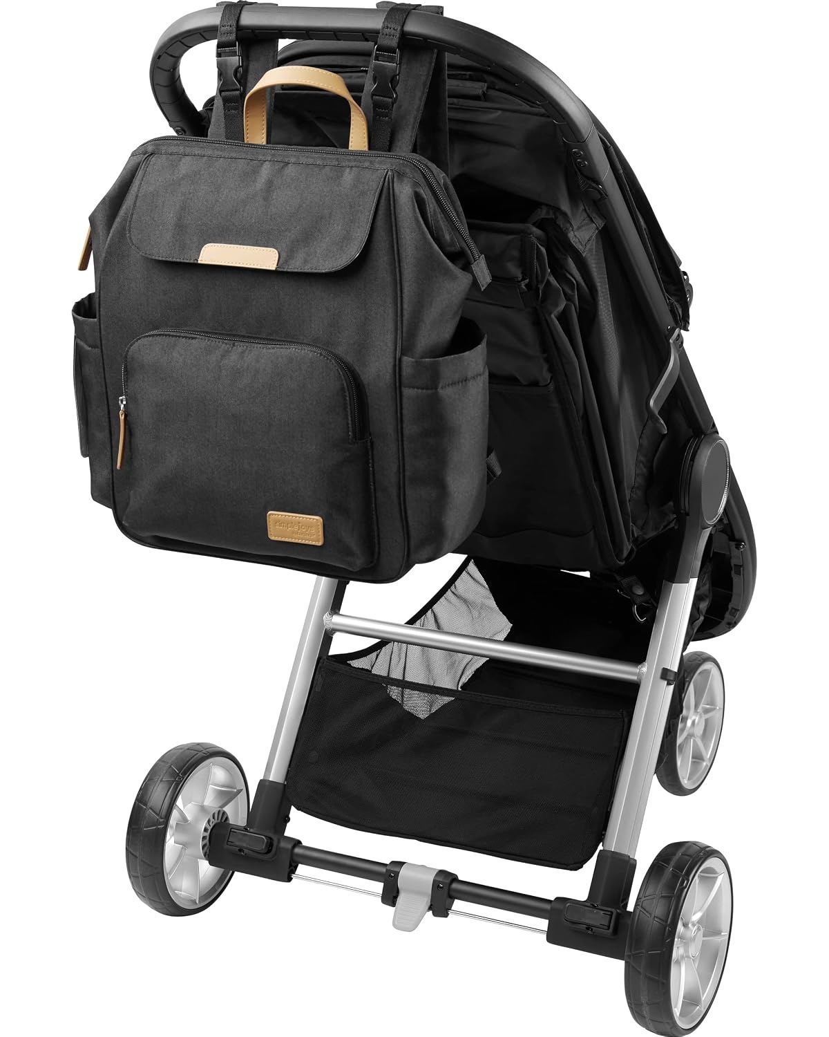 image:imageSimple Joys by Carters Spot On Polka Dot Diaper Backpack One SizeBlack