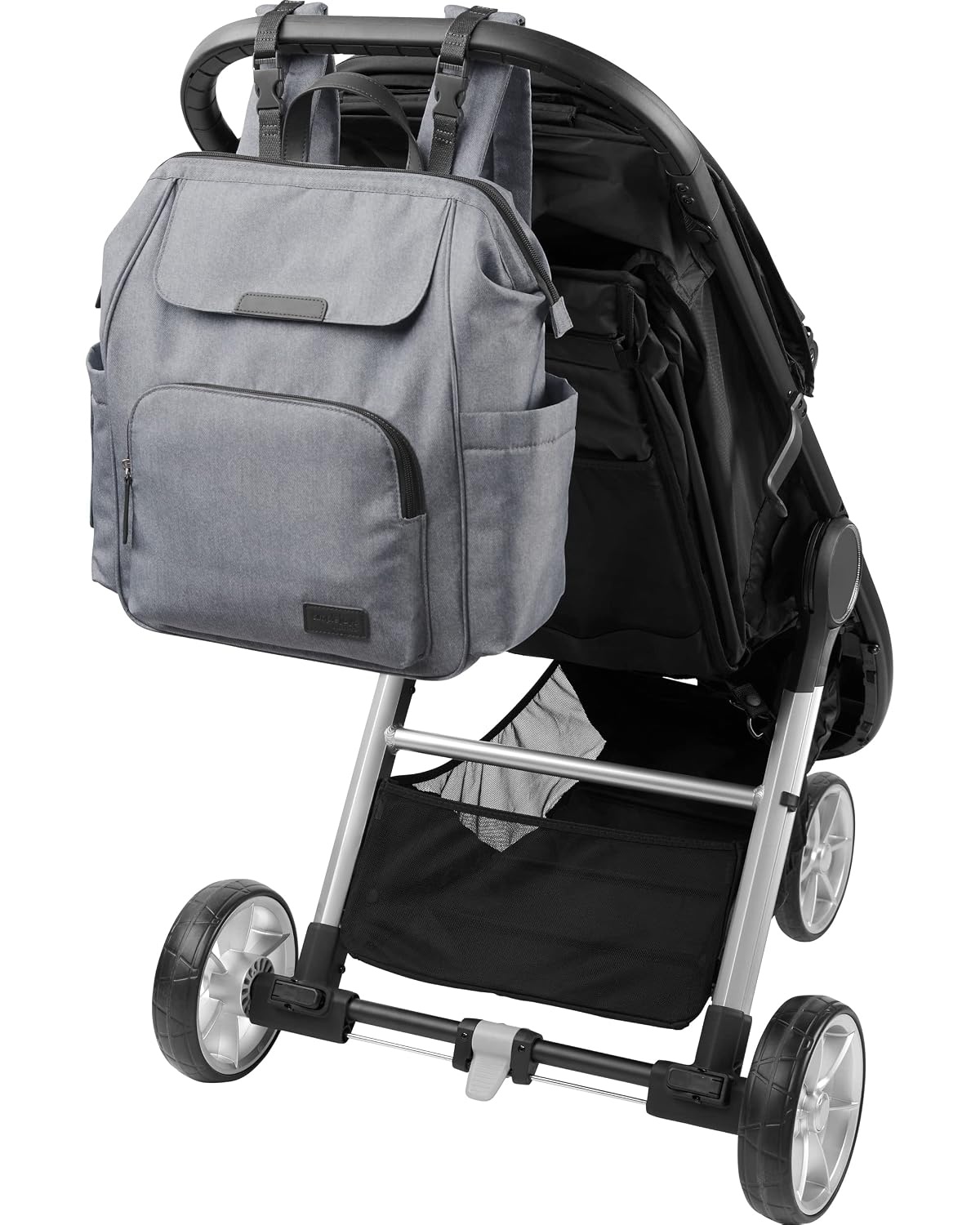 image:imageSimple Joys by Carters Spot On Polka Dot Diaper Backpack One SizeGrey