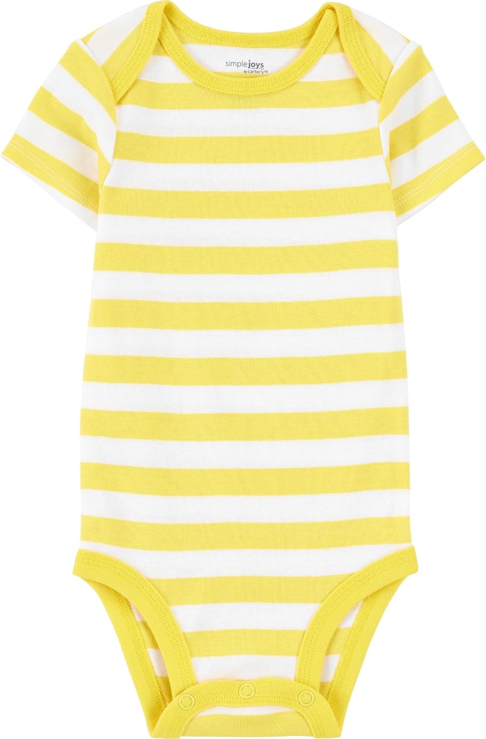 image:imageSimple Joys by Carters Unisex Babies ShortSleeve BodysuitGreyYellow