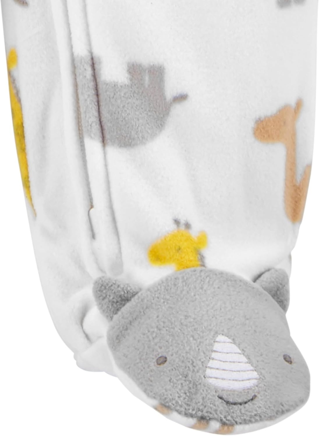 image:imageSimple Joys by Carters Unisex Baby 2pack Neutral Fleece Footed Sleep and PlayBlue AlligatorWhite Giraffe