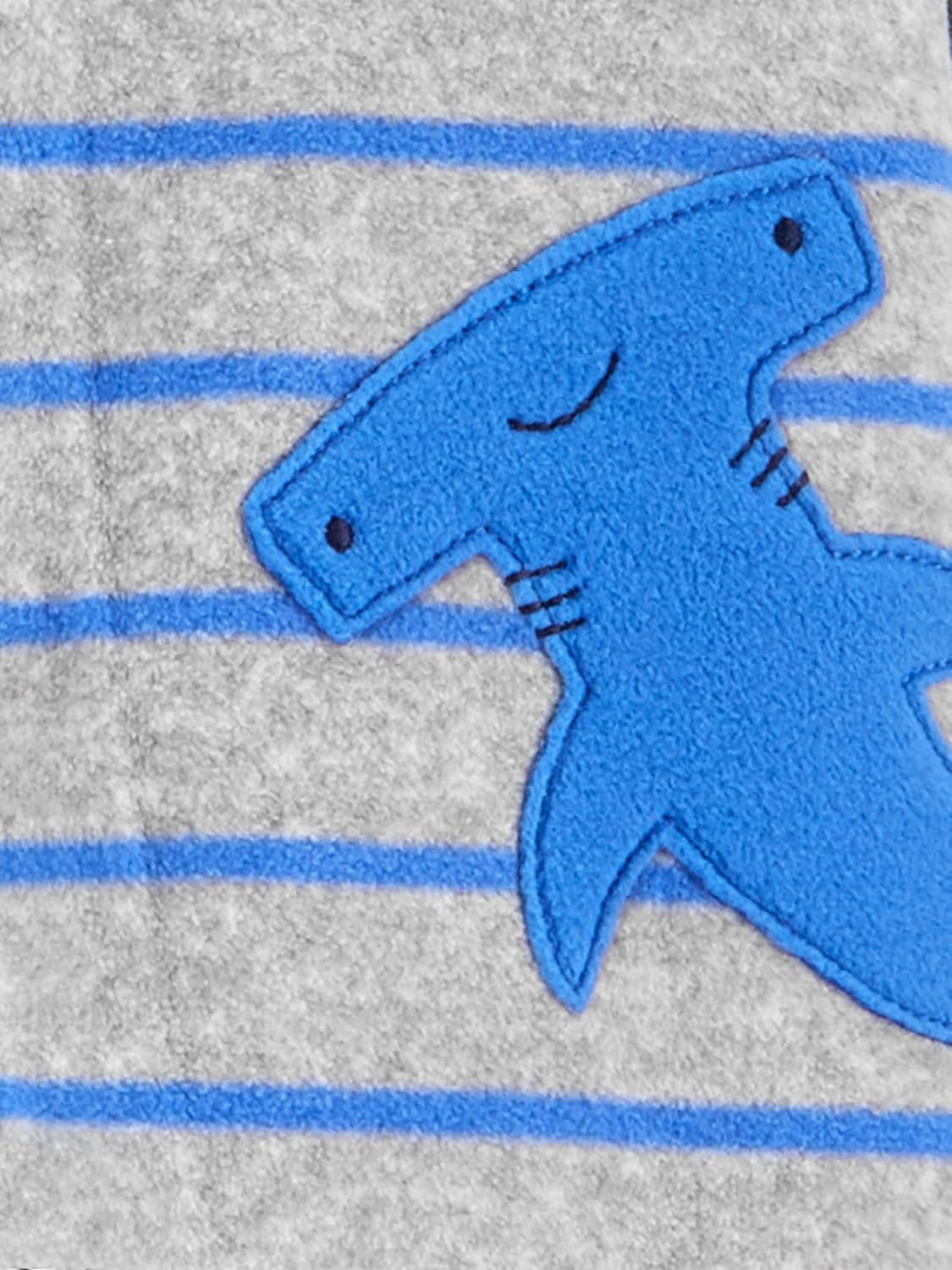 image:imageSimple Joys by Carters Unisex Baby 2pack Neutral Fleece Footed Sleep and PlayBlue DinosaurGrey Stripe
