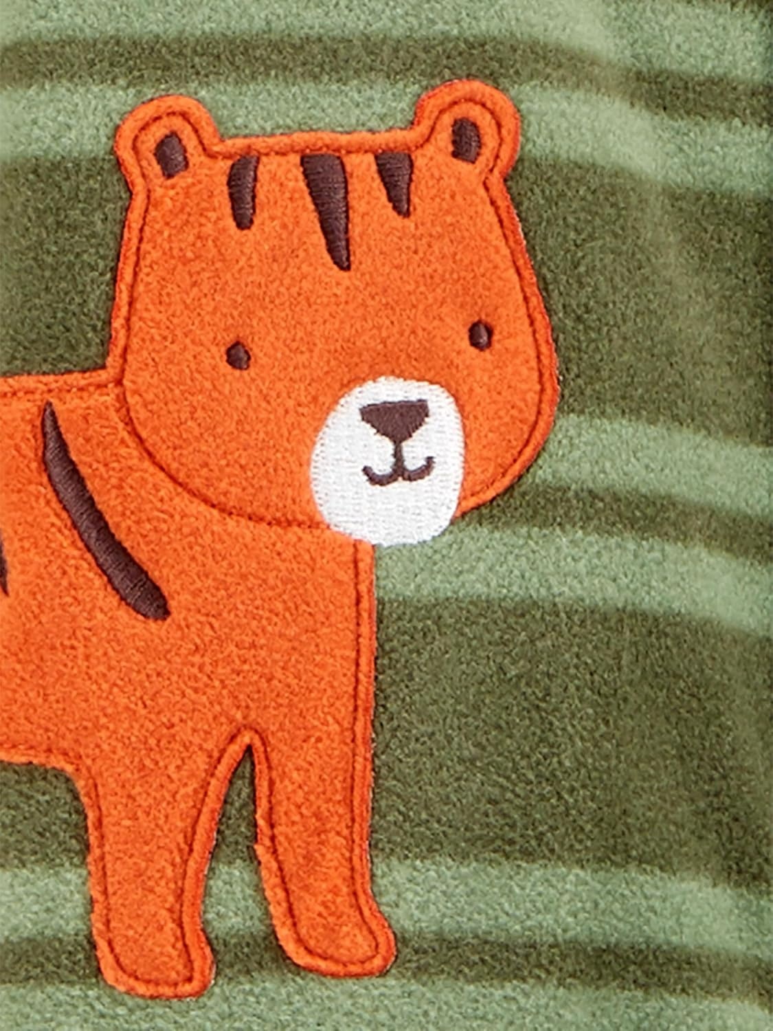 image:imageSimple Joys by Carters Unisex Baby 2pack Neutral Fleece Footed Sleep and PlayGrey Forest AnimalsOlive Tiger
